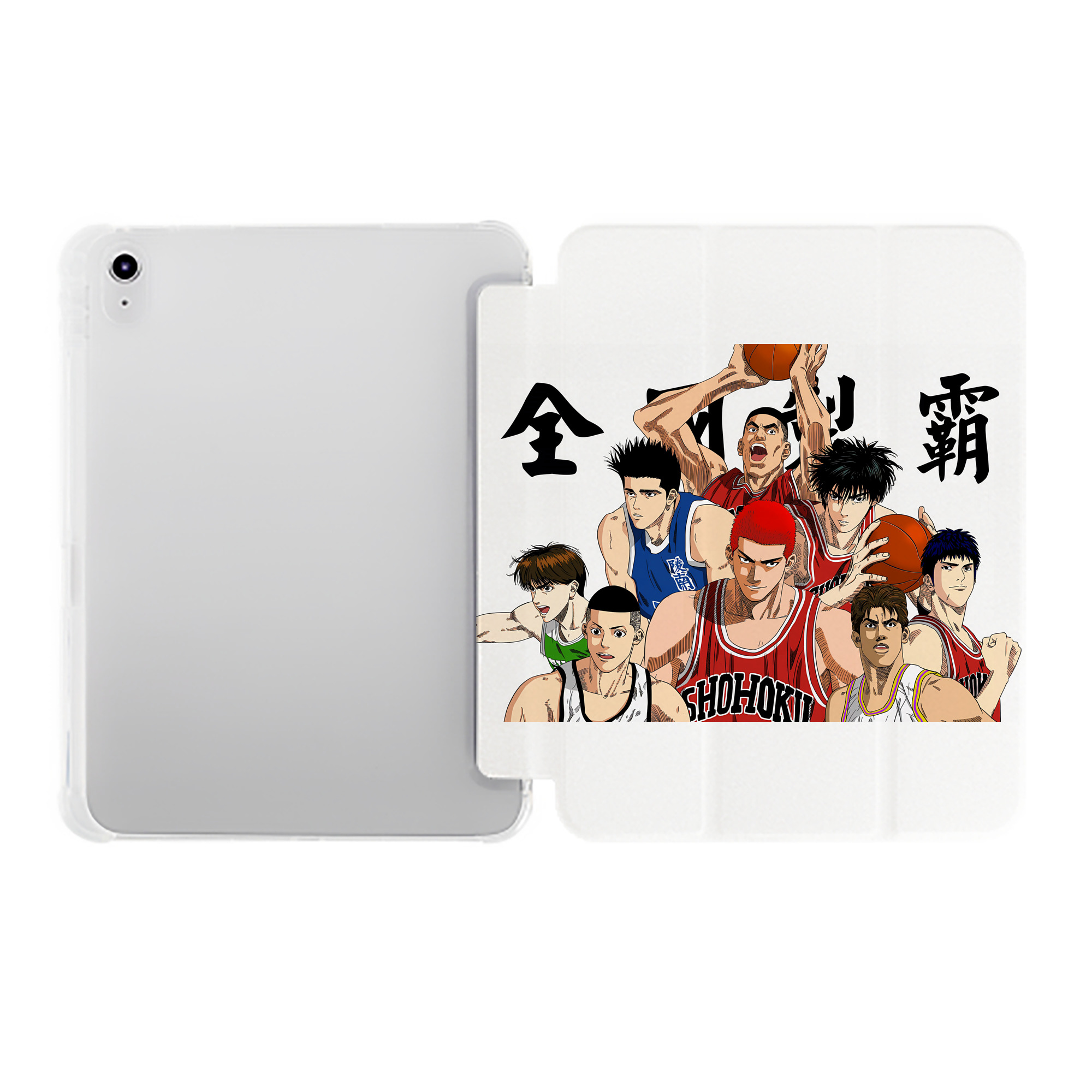 （画像用） SLAM DUNK／スラムダンク IPad ケース ペン収納付き 三つ折りスタンド PUレザー×シリコン 対応機種9.5/10.5/10.9インチ